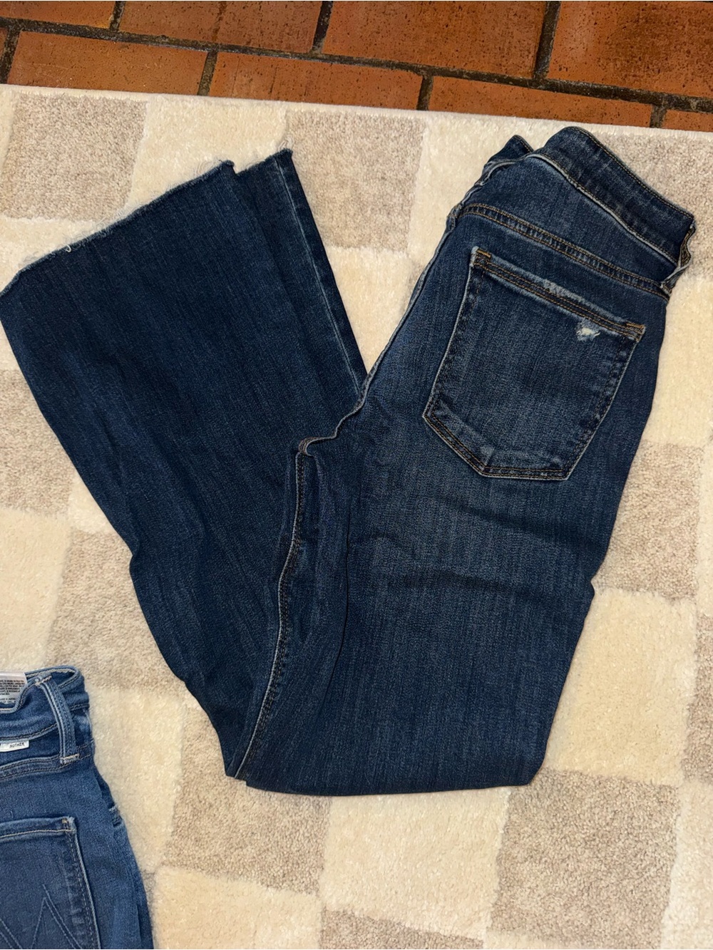 Kut from the Kloth Dark Blue Cropped Flare Jeans
